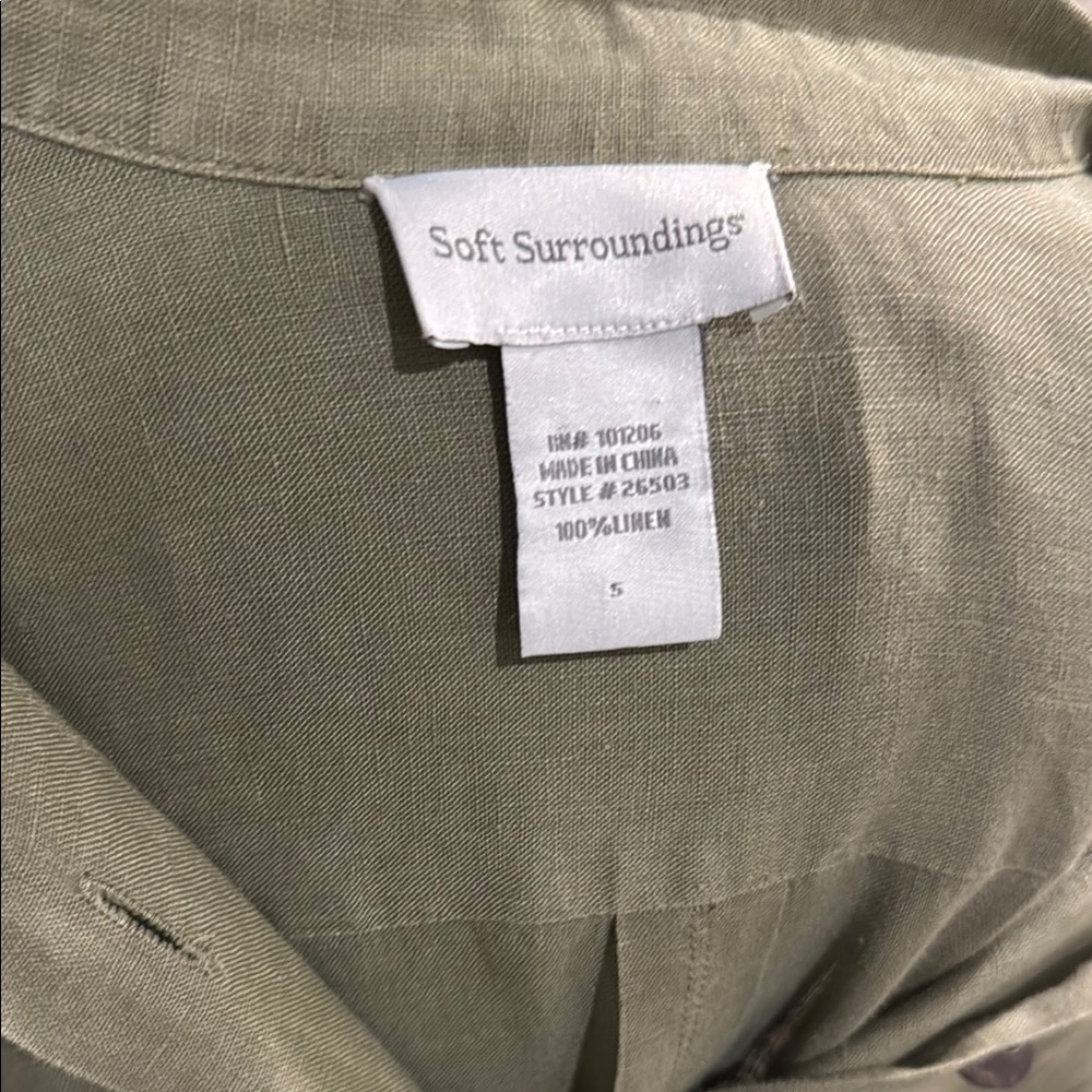 Soft Surroundings Olive Green Tunic - Picture 3 of 3